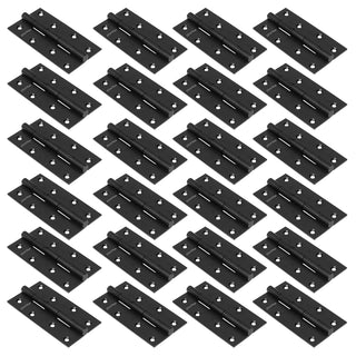 Plantex Heavy Duty Stainless Steel Door Butt Hinges 5 inch x 12 Gauge/2.5 mm Thickness Home/Office/Hotel for Main Door/Bedroom/Kitchen/Bathroom - Pack of 24 (Black)