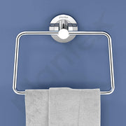 Plantex Stainless Steel Towel Ring for Bathroom/Wash Basin/Napkin-Towel Hanger/Bathroom Accessories (Chrome-Trapezium) - Pack of 3