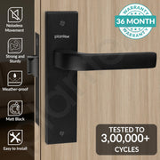 Plantex Heavy Duty Door Lock ÃƒÂ¢Ã¢â€šÂ¬Ã¢â‚¬Å“ Bathroom Door Lock/Mortise 8inch Keyless Plate Handle Set for Home/Bathroom/Store Room/Balcony/Office with Baby Latch (8107, Z-Black)