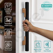 Plantex Door Handle/17 Inch Main Door Handle/Handle for Wooden Door/Pull-Push Door Handle/Door Accessories (Pack of 1, Rose Gold-Black)