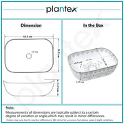 Plantex Ceramic Table Top Washbasin For Bathroom/Hand Wash Sink/Rectangle Countertop Vessel Sink Basin For Home/Office/Hotel - (White)