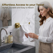 Plantex 304 Grade Stainless Steel Towel Hanger for Washbasin/Napkin Holder for Bathroom & Kitchen/Hand towel hanger/Bathroom Accessories - Decan (Brass Antique)