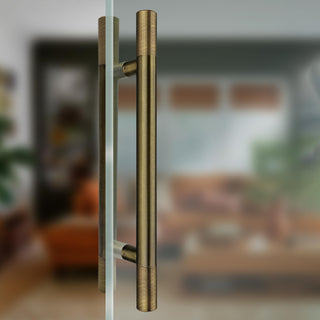 Plantex Heavy Duty Pull-Push Door Handle - 18 Inch Antique Brass (Wood/Glass) - 3 Years Warranty