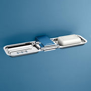 Plantex 304 Grade Stainless Steel Double Soap Holder for Bathroom/Dual Soap Case/Wall Mount Soap Holder/Bathroom Accessories - Pack of 1 (Regent, Chrome)