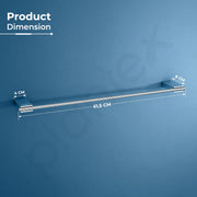 Plantex Towel Rod for Bathroom/304 Grade Stainless Steel Towel Bar/24 Inch Towel Hanger/Towel Holder/Bathroom Accessories - Pack of 1 (Regent, Chrome)