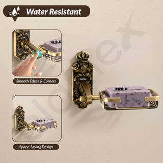 Plantex Aluminum Soap Holder for Bathroom/Soap Stand/Bathroom Accessories (Brass Antique Finish)