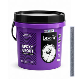 Plantex Lexora Epoxy Grout/3-Part Epoxide Resin Tile Grout/Floor & Wall Tiles Joints/Waterproof & Stain Proof/Bathroom & Industrial Use - 1 kg (Silver Steel Grey)