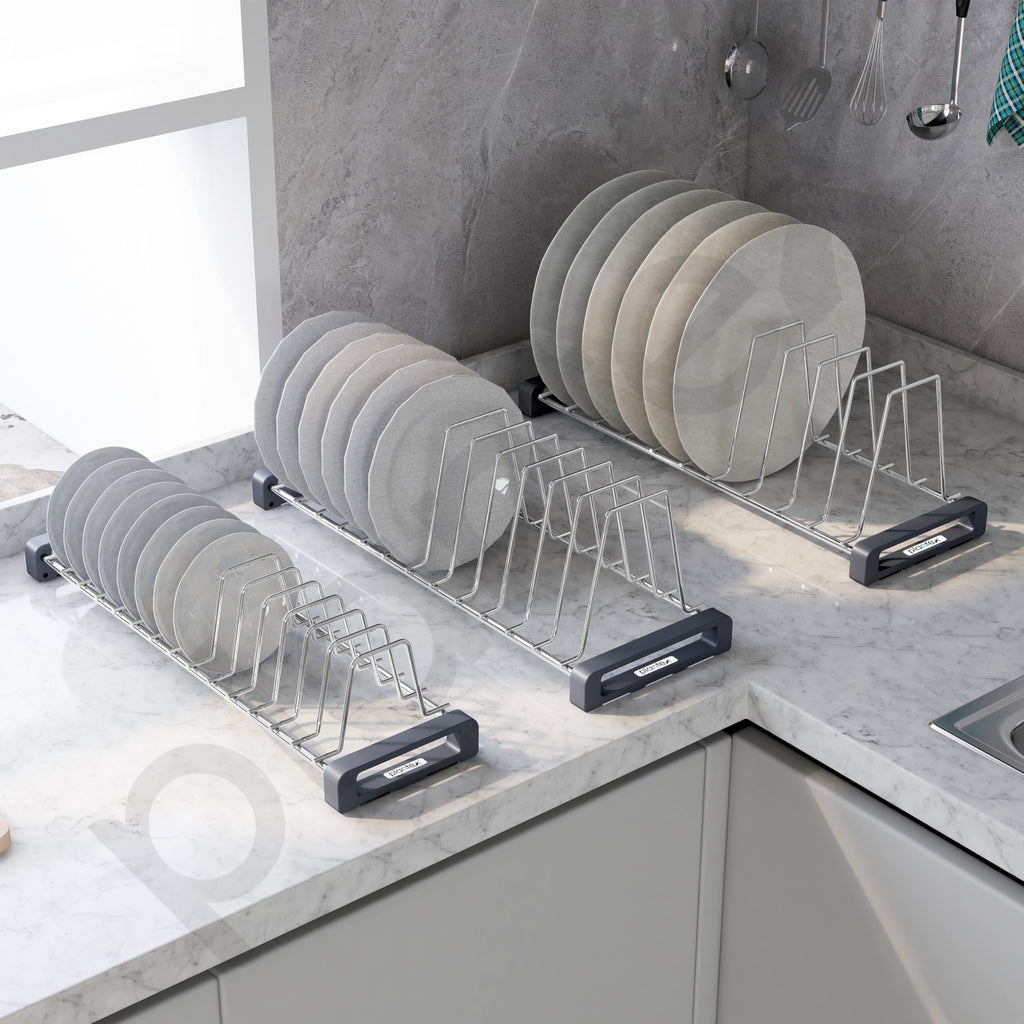 Plantex Stainless Steel Thali Stand/Saucer/Plate Rack/Dish Rack/Plate ...