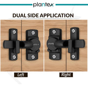 Plantex Door Latch/Door Lock Latch for Bathroom/Bedroom/Balcony/Flip Latch Lock for Door/Chitkani/Baby Latch for Bathroom/Door Stopper - Pack of 3 (Black)