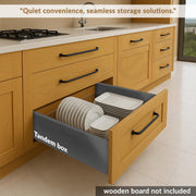 Plantex Tandem Box Drawer for Kitchen/Soft Close Tandem Box for Modular Kitchen/Tandem Basket/Load Capacity Upto 45 Kg - Grey (22 x 8 inch)