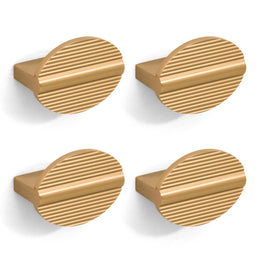 Plantex Knobs for Drawers/Round Drawer Knobs for Cabinets/Pull-Push Knobs for Kitchen/Bedroom Drawer - Pack of 4 (Gold)