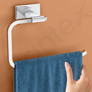 Plantex Stainless Steel Napkin holder for Wash Basin/Towel Hanger for Bathroom/Hand Towel Holder/Bathroom Accessories - Nexa (Chrome)