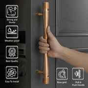 Plantex 12 Inch Main Door Handle/Stainless Steel Handle for Door/Pull-Push Handle for Home/Office/3 Years Wrranty By Plantex - Pack of 1 (APS-147, Rose Gold)