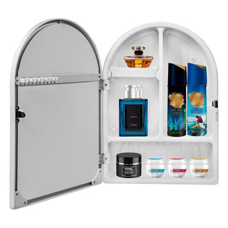 Plantex Forever Multi-Purpose Plastic Bathroom Cabinet with Mirror Door/wash basin cabinet Bathroom Accessories (ARC-White).