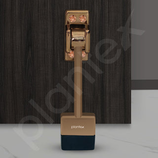 Plantex Rich Rose Gold Gate Stopper for The Door with Rubber Grip 5-inch Long Door Stopper for The Wooden Door (Pack of 1)