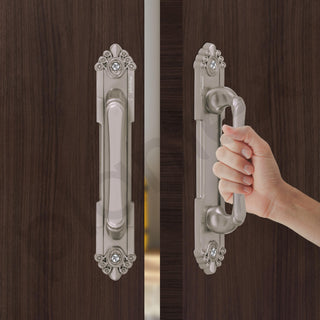 Plantex 8 Inch Heavy Duty Main Door Handle/Pull Push Handle for Main Door Home & Hotel/3 Years Warranty Pack of 2 (Satin, Silver)