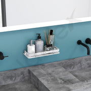 Plantex Deluxe Acrylic Bathroom Shelf (12x5 Inches, White, Matte)