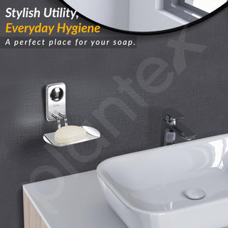 Plantex Metro Platinum Stainless Steel Soap Dish/Soap Stand/Bathroom Soap Holder/Bathroom Accessories