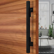 Plantex 17 Inch Main Door Handle for Wooden Doors - Pull-Push Handle Accessory (Pack of 1, Black)