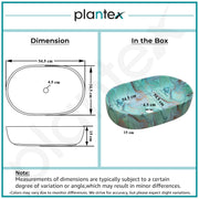 Plantex Tabletop Wash Basin for Bathroom/Designer Hand Wash Sink /Oval Countertop Bathroom Sink/Home/Office (21.5 x 13.5 x 6 Inch)