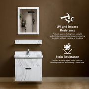 Plantex Unbreakable Bathroom Vanity Cabinet & Washbasin Set/Washbasin with Cabinet/Basin Cabinet for Bathroom with Mirror (White)