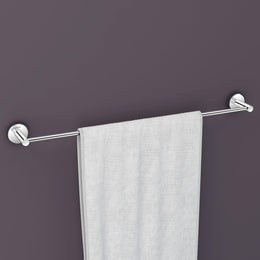 Plantex Stainless Steel Towel Holder for Bathroom/24 Inch Single Towel Rod/Towel Hanger/Stand/Bathroom Accessories - Pack of 1 (Chrome)