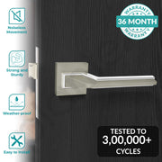Plantex Heavy Duty Door Lock for Bathroom/Mortise Keyless Door Lock for Store Room/Office with Baby Latch ÃƒÂ¢Ã¢â€šÂ¬Ã¢â‚¬Å“ (Satin White & Chrome)
