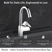 Plantex Pure Brass Sink Tap for Kitchen with 360Ãƒâ€šÃ‚Â° Swivel Spout/Kitchen Sink Tap with Water Saving Aerator-7 Year Warranty (PRI-312-Chrome)