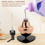 Plantex Liquid Soap Dispenser for Bathroom/Stainless Steel and Acrylic Shampoo Dispenser/Handwash Dispenser for Bathroom/Bathroom Accessories - Pack of 1 (Rose Gold & Black)