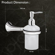 Plantex Smero Pure Brass Made Handwash Holder for Wash Basin/Liquid Soap Dispenser/Shampoo Dispenser - Craft (Chrome)