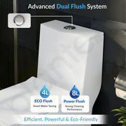 Plantex Ceramic Commode for Toilet/Rim Washdown One Piece Western Toilet/Commode with Soft Closing Toilet Seat - S Trap Outlet (Diamond, White Glossy)