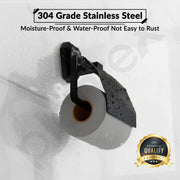 Plantex Toilet Paper Holder for Bathroom/304 Grade Stainless Steel Tissue Paper Roll Holder/Bathroom Accessories - Pack of 1 (PMB-2410, Z-Black)