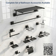 Plantex 304 Grade Stainless Steel Double Soap Holder for Bathroom/Dual Soap Dish/Soap Stand/Soap Case/Bathroom Accessories - Squaro (Black)