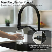 Plantex Pure Brass Flexible Tap for Kitchen Sink/Dual Flow Pull Out Sink Mixer Tap Hot and Cold/Movable/Rotable Water Mixer Faucet - (7904, Black)