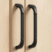 Plantex Cabinet Handle/128mm Handle for Drawer/Wardrobe/Kitchen Handle/Pull-Push Handle for Home/Office - Pack of 2 (Black)