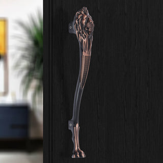 Plantex Heavy Duty Door Handle/Door & Home Decor/15-inches Lion Shape Main Door Handle/Door Pull Push Handle - Pack of 1 ( 283-Copper Antique Finish)