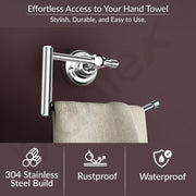 Plantex 304 Grade Stainless Steel Towel Ring/Napkin Hanger for Kitchen/Towel Holder for Wash Basin/Bathroom Accessories, Skyllo (Chrome Finish)