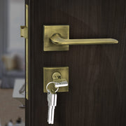 Plantex Premium Door Lock with 3 Years of Warranty/Main Door Lock for Home/Mortise Lock for Door - Main Door Lock Set(7105 - Brass Antique)