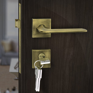 Plantex Heavy Duty Door Lock - Main Door Lock Set with 3 Keys/Mortise Door Lock for Home/Office/Hotel (7105 - Brass Antique)