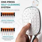 Plantex ABS Hand Shower for Bath/Self Cleaning Hand Shower/Rectangle Shower Head for Home & Hotel/Handheld Shower Without Hose Pipe - (Chrome, H326)