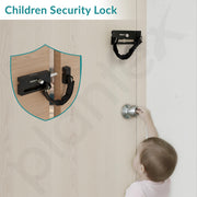 Plantex Door Chain with Baby Latch/Door Chain Lock for Main Door/Latch Lock for Door/Heavy Duty Door Safety Guard Lock for Home, Hotel & Office Security â€“ Pack of 1 (DTK-294-Black)