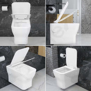 Plantex Ceramic Bathroom White Commode and Wash Basin Set/Rim Washdown Flush/P Trap Commode for Toilet/Wash Basin for Bathroom - Combo - (White)