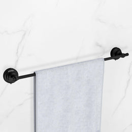 Plantex 304 Grade Stainless Steel 24 inch Towel Hanger for Bathroom/Single Towel Rod/Holder/Bar/Bathroom Accessories - Skyllo (Black)