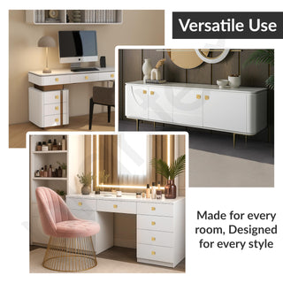 Plantex Knobs for Drawers/Drawer Knobs for Cabinets/Pull-Push Knobs for Kitchen/Bedroom Drawer - Pack of 6 (SH-434, Gold & Gold Matt)