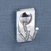 Plantex Robe Hook/Hanging Hooks for Bathroom/Hooks for Wall/Bathroom Accessories - (Metro, Chrome)