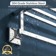 Plantex 304 Grade Stainless Steel Towel Rack for Bathroom/Towel Rod/Towel Hanger/Bathroom Accessories - Squaro (18-Inch) Chrome