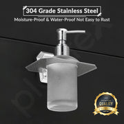 Plantex Liquid Soap Dispenser for Bathroom/304 Grade Stainless Steel Shampoo Dispenser/Handwash Dispenser/Bathroom Accessories - Pack of 1 (PM-2407, Chrome)
