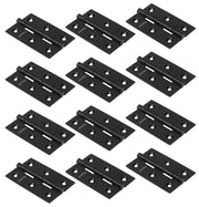 Plantex Heavy Duty Stainless Steel Door Butt Hinges 3 inch x 16 Gauge/1.5 mm Thickness Black Powder Coated Home/Office/Hotel for Main Door/Wooden/Bedroom/Kitchen/Window/Kabja - Pack of 12 (Black)