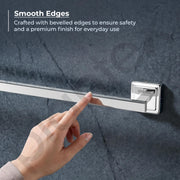 Plantex 304 Grade Stainless Steel Single Towel Rod for Bathroom/Towel Hanger/Towel Holder/Bathroom Accessories - Decan (Chrome)