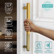 Plantex Door Handle/14 Inch Main Door Handle/Stainless Steel and Aluminium Door Handle/Pull-Push Door Handle/Door Accessories (Pack of 1, Brass Antique, Gold)
